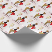 feestdag met oud kerstfeest cadeaupapier (Hoek)