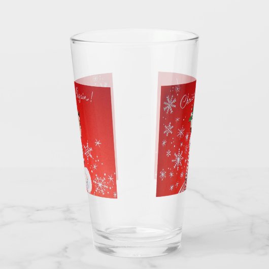 feestdag met oud kerstfeest glas (Rechts)