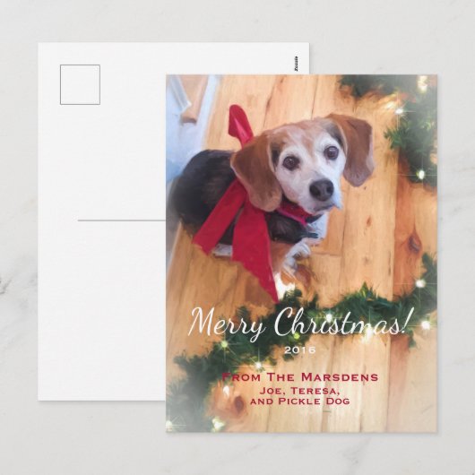  feestdag met prettige kerstcadeaus feestdagenkaart (Voorkant / Achterkant)