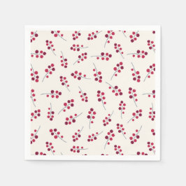 feestdag met rode pip Berries Servet