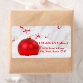  feestdag met witte sneeuw etiket (Insitu)