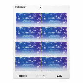  feestdag met witte sneeuw etiket (Full Sheet)