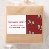 feestdag met witte sneeuw voor kerstmis etiket (Insitu)