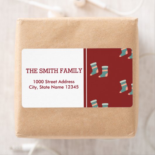  feestdag met witte sneeuw voor kerstmis etiket (Insitu)