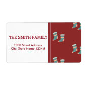  feestdag met witte sneeuw voor kerstmis etiket (Voorkant)