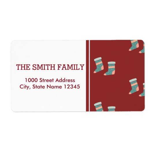 feestdag met witte sneeuw voor kerstmis etiket (Voorkant)