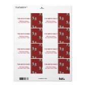 feestdag met witte sneeuw voor kerstmis etiket (Full Sheet)