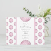 feestdag of teamfeest voor stoffige roze meisjes kaart (Staand voorkant)