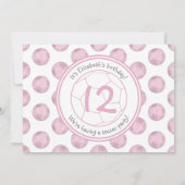 feestdag of teamfeest voor stoffige roze meisjes kaart (Achterkant)