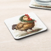 feestdag / Onderzetters met kerstkip (Linkerzijde)