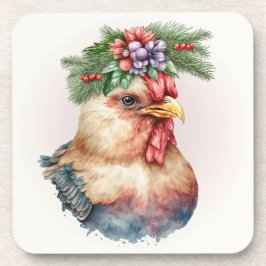 feestdag / Onderzetters met kerstkip