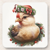 feestdag / Onderzetters met kerstkip (Voorkant)