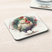 feestdag / Onderzetters met kerstkip (Linkerzijde)