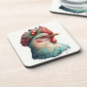 feestdag / Onderzetters met kerstkip (Linkerzijde)