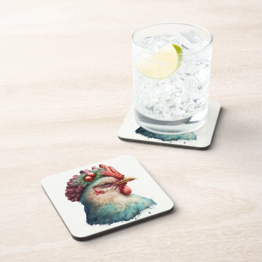 feestdag / Onderzetters met kerstkip (Rechterzijde)