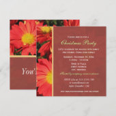 feestdag oranje feestbloemen kerstfeest kaart (Voorkant / Achterkant)