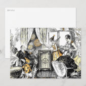 feestdag ouderwetse halloween kaart (Voorkant / Achterkant)