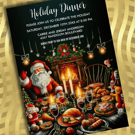 Feestdag Pastel Tekening Santa Kaart