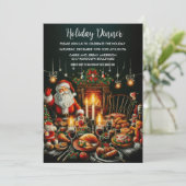 Feestdag Pastel Tekening Santa Kaart (Staand voorkant)