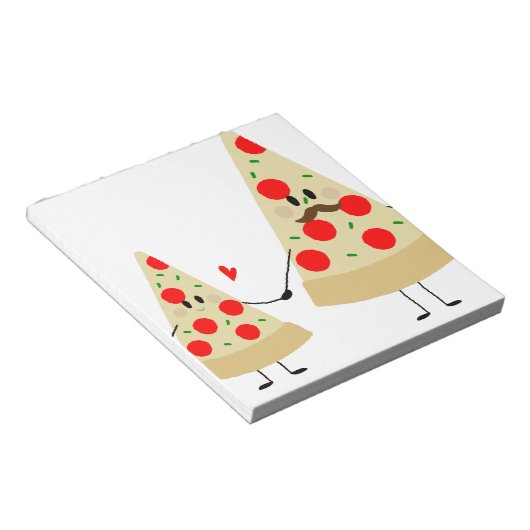 feestdag pizza notitieblok (Schuin)