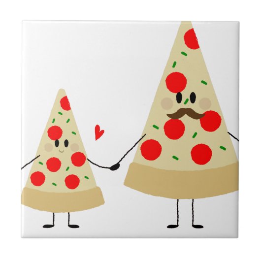 feestdag pizza tegeltje (Voorkant)