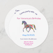 feestdag regenboogpaard kaart (Voorkant / Achterkant)