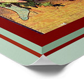 feestdag — Retro Merry Kerstmis Poster (Hoek)