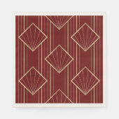 feestdag rood en goud servet (Voorkant)