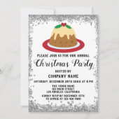 feestdag roodzilver voor kerstfeestdag kaart (Voorkant)