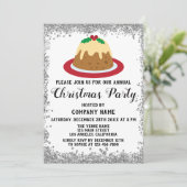 feestdag roodzilver voor kerstfeestdag kaart (Staand voorkant)