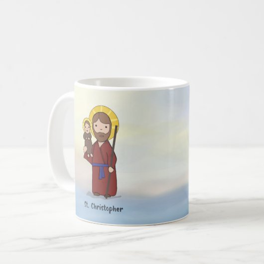 Feestdag Sint-Christoffel Heilige Koffiemok (Voorkant links)