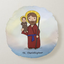 Feestdag Sint-Christoffel Heilige  Rond Kussen