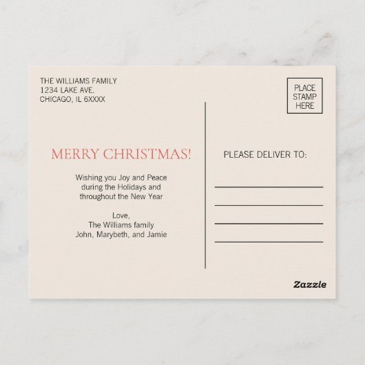  feestdag Snowman Kerstfeestdag Briefkaart (Achterkant)