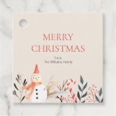  feestdag Snowman Kerstmis Bedankjes Labels (Voorkant)