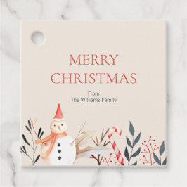 feestdag Snowman Kerstmis Bedankjes Labels