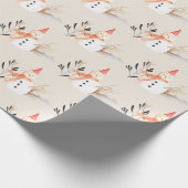  feestdag Snowman Kerstmis Cadeaupapier (Hoek)