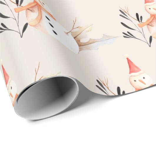  feestdag Snowman Kerstmis Cadeaupapier (Rol Hoek)