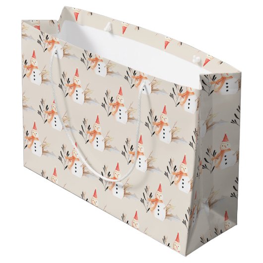  feestdag Snowman Kerstmis Groot Cadeauzakje (Achterkant Gekanteld)