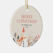  feestdag Snowman Kerstmis Keramisch Ornament (Rechts)