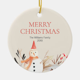 feestdag Snowman Kerstmis Keramisch Ornament