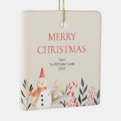  feestdag Snowman Kerstmis Keramisch Ornament (Rechts)