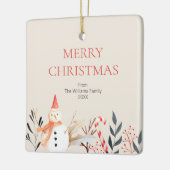  feestdag Snowman Kerstmis Keramisch Ornament (Links)