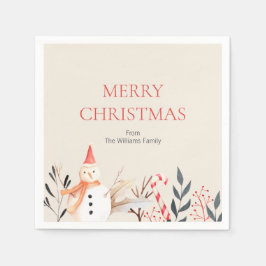 feestdag Snowman Kerstmis Servet