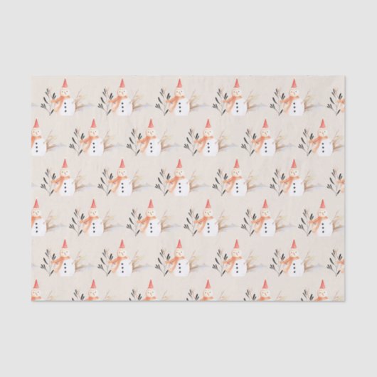  feestdag Snowman Kerstmis Tissuepapier (Voorkant)