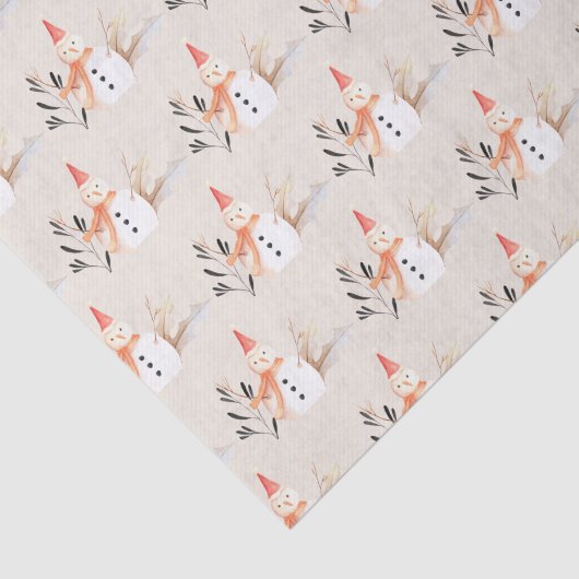  feestdag Snowman Kerstmis Tissuepapier (Detail)