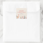 feestdag Snowman Kerstmis Vierkante Sticker (Tas)