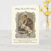 Feestdag St. Antonius van Padua Kind Jezus Kaart (Gele Bloem)