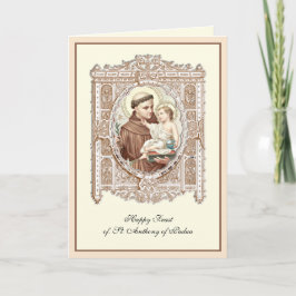 Feestdag St. Antonius van Padua Kind Jezus Kaart