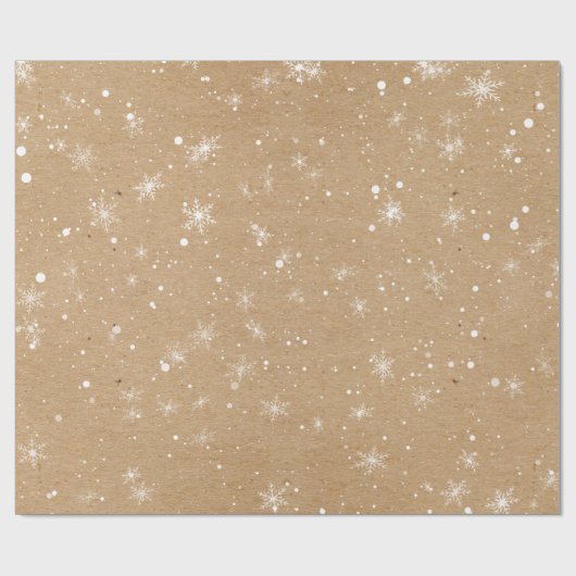  feestdag tijdens de winter Snowflake Cadeaupapier (Vlak)