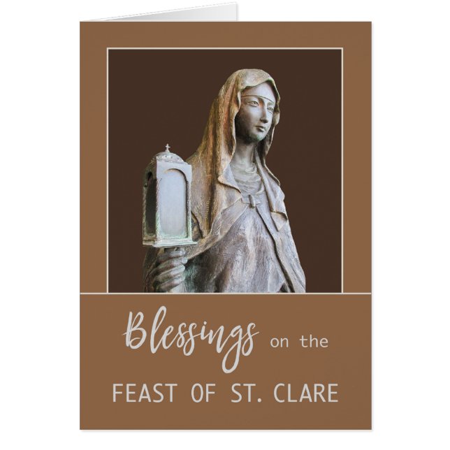 Feestdag van St. Clara van Assisi met lantaarn (Voorkant)